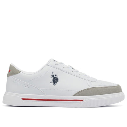Men's White Low-Top Sneakers - Lightweight Lace-Up Design, Comfortable for Everyday Outfits