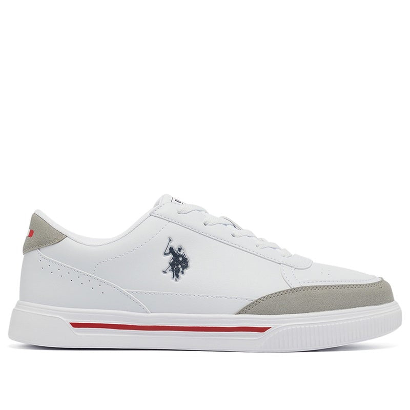 Men's White Low-Top Sneakers - Lightweight Lace-Up Design, Comfortable for Everyday Outfits