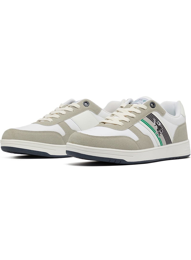 Men's White Low-Top Sneakers - Lightweight Lace-Up Design, Comfortable for Everyday Outfits