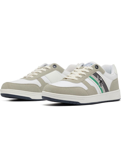 Men's White Low-Top Sneakers - Lightweight Lace-Up Design, Comfortable for Everyday Outfits