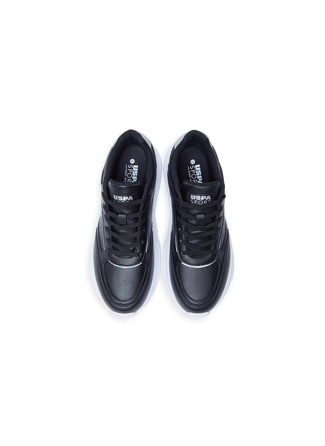 Women's Black Low-Top Sneakers - Lightweight Lace-Up Design