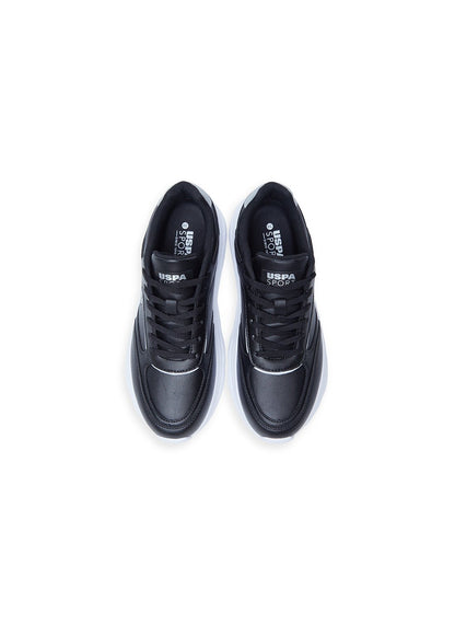 Women's Black Low-Top Sneakers - Lightweight Lace-Up Design