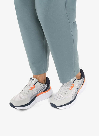 Men's Grey Low-Top Sneakers - Lightweight Shoes Lace-Up Design, Comfortable for Everyday Outfits
