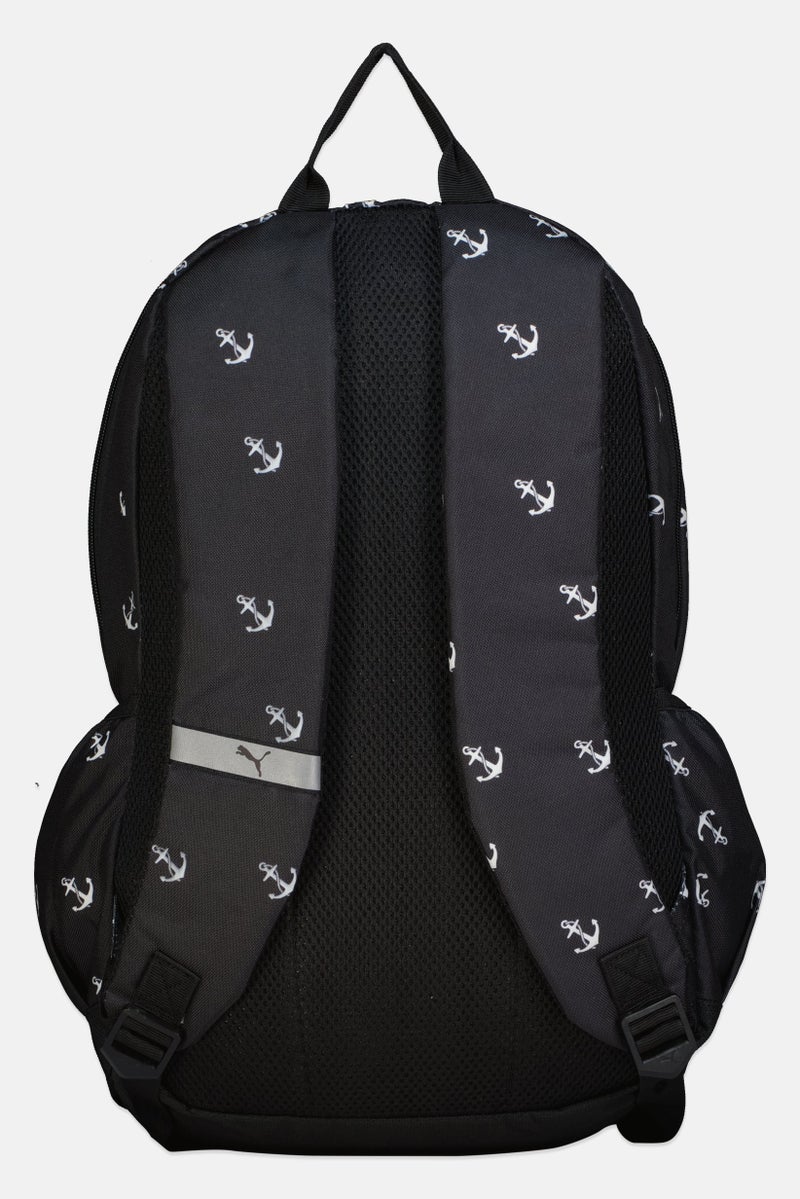 Men Brand Logo Streak Backpack, Black