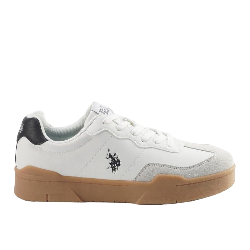 Men's White Low-Top Sneakers - Fashionable Lace-Up Style Shoes, Perfect for Every Outfit
