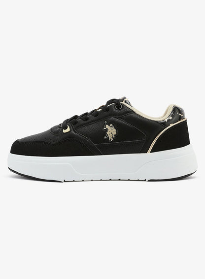 Women's Black Sneakers - Bold Rugged Style Shoes with Durable Sole for Outdoor Wear