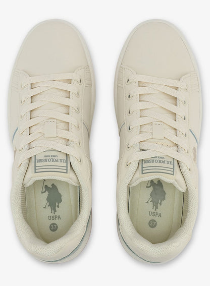 Women's Beige Low-Top Sneakers - Lightweight Modern Design Shoes for All-Day Comfort