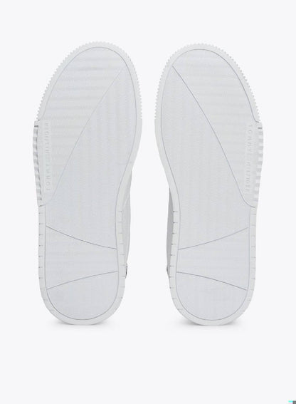Signature Tape Textured Leather Sneakers