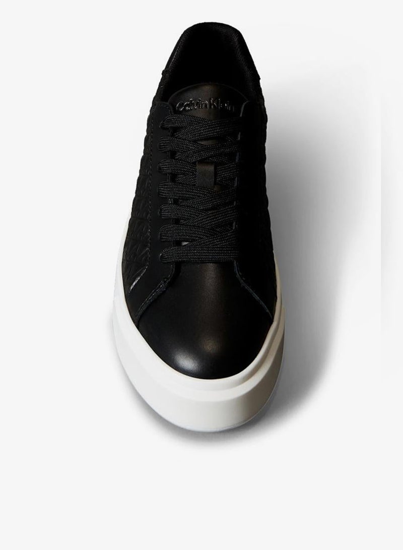 Leather Emblem Logo Trainers
