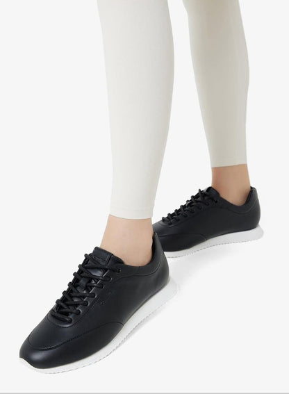 LACE UP LEATHER RUNNER TRAINERS