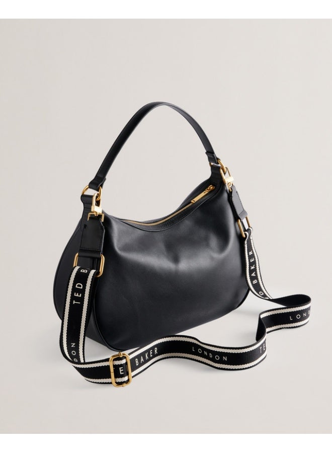 WEBBING SLOUCHY LEATHER HOBO B