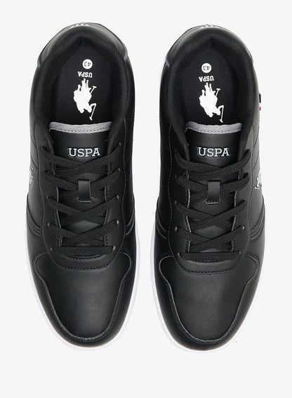 Men's Black Low-Top Sneakers - Lightweight Shoes With White Sole , Comfortable Casual Shoes
