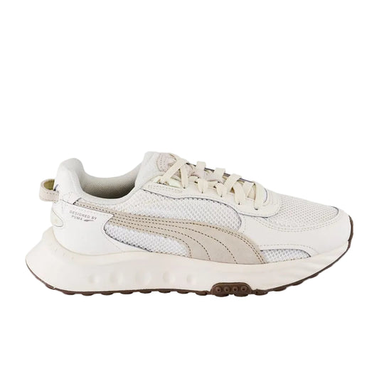 Women Wild Rider Futurism Lace Up Training Shoes, Cream