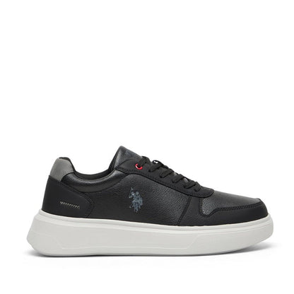 Men's Black Low-Top Casual Sneakers – Classic Style with Durable Sole for All-Day Comfort