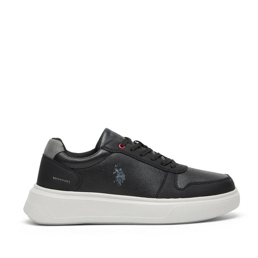 Men's Black Low-Top Casual Sneakers – Classic Style with Durable Sole for All-Day Comfort