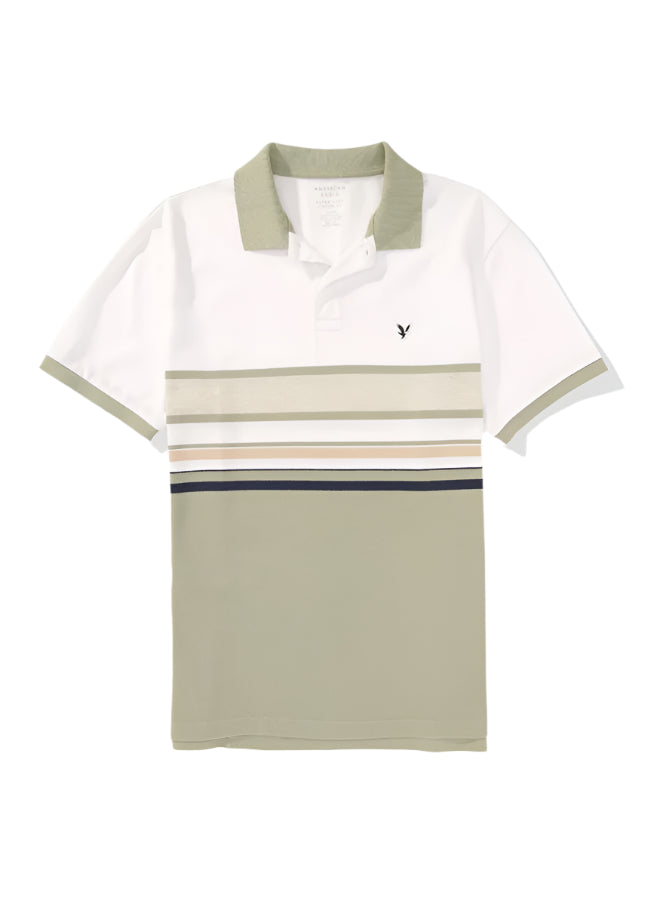 Striped Logo Polo Shirt
