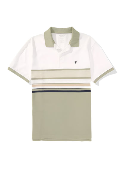 Striped Logo Polo Shirt