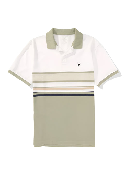 Striped Logo Polo Shirt