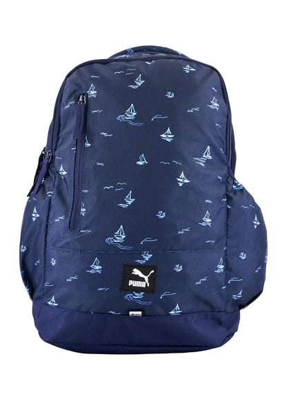 Men Allover Print Backpack, Navy