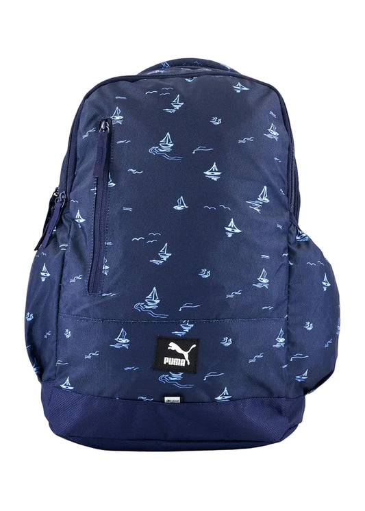 Men Allover Print Backpack, Navy
