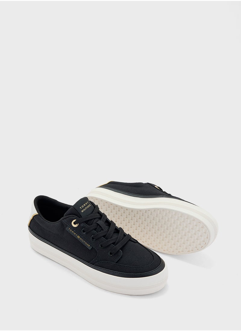 Logo Detail Lace Up Low Top Sneakers