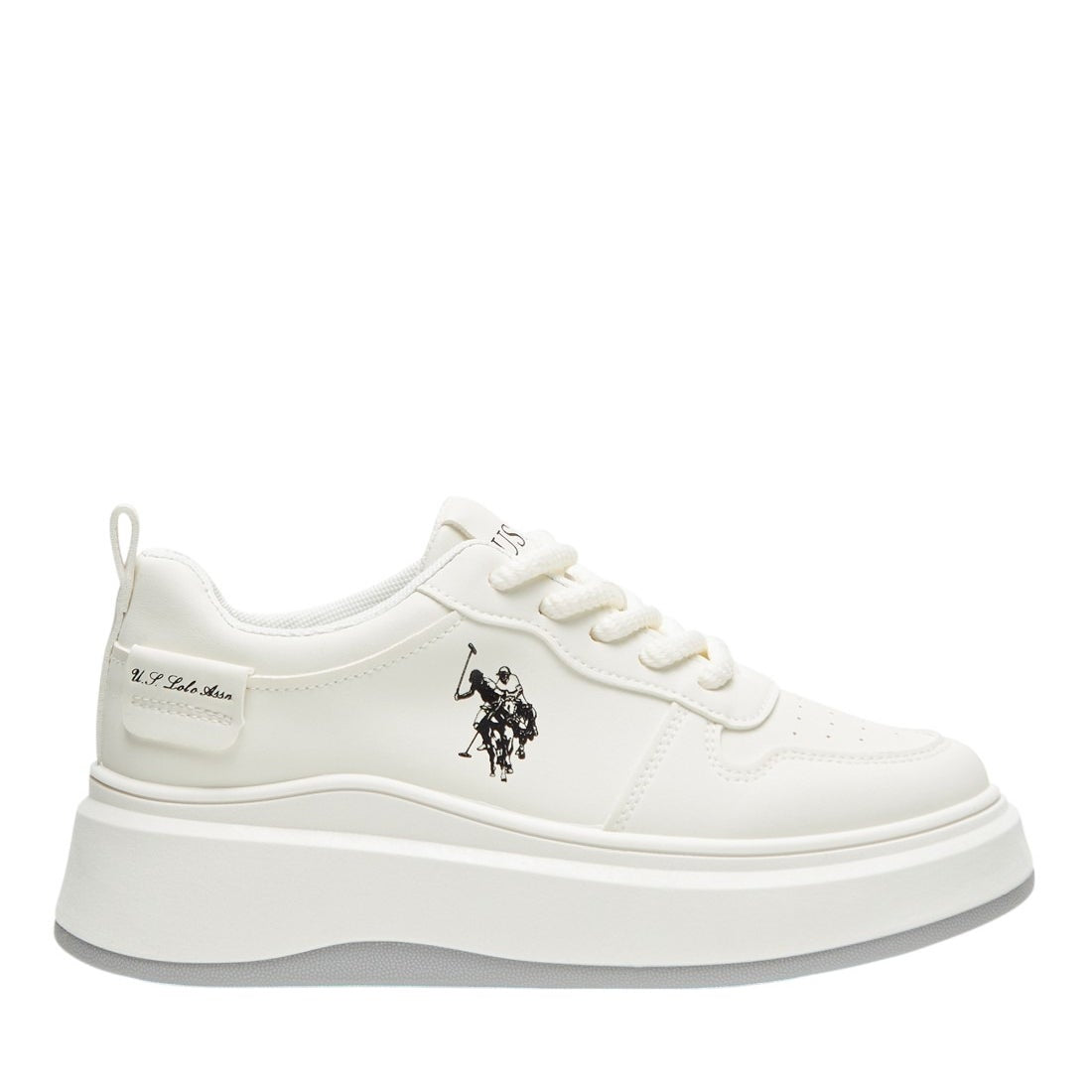 Women's White Sneakers - Bold Rugged Style with Durable Sole for Outdoor Wear
