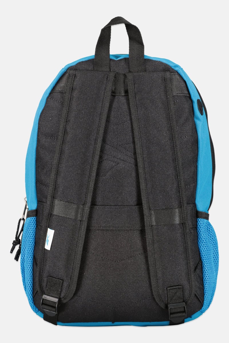 Men Embroidered Logo Backpack, Aqua Blue