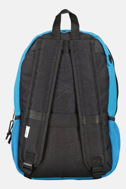 Men Embroidered Logo Backpack, Aqua Blue