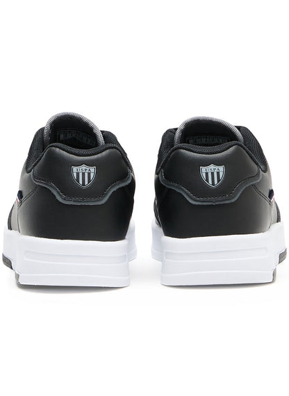 Women's Black Low-Top Sneakers - Lightweight With White Sole , Comfortable Casual Shoes