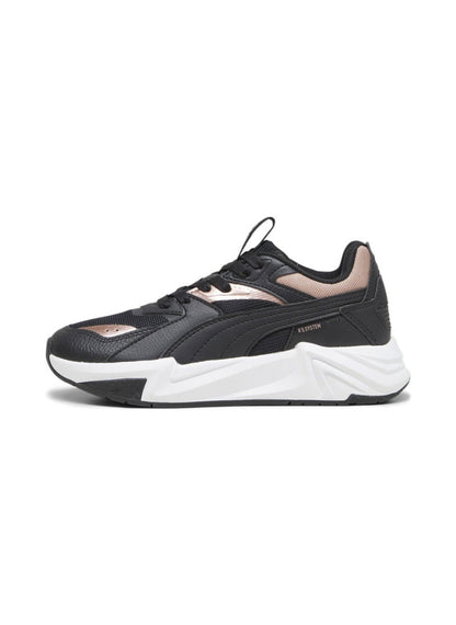 RS-Pulsoid Metallic Womens Black Sneakers
