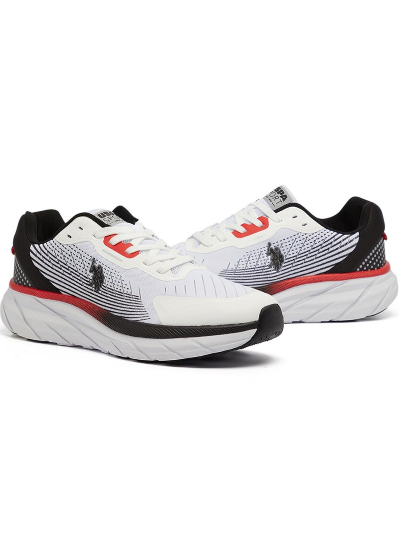 Men's White Low-Top Sneakers - Lightweight Lace-Up Design, Comfortable for Everyday Outfits