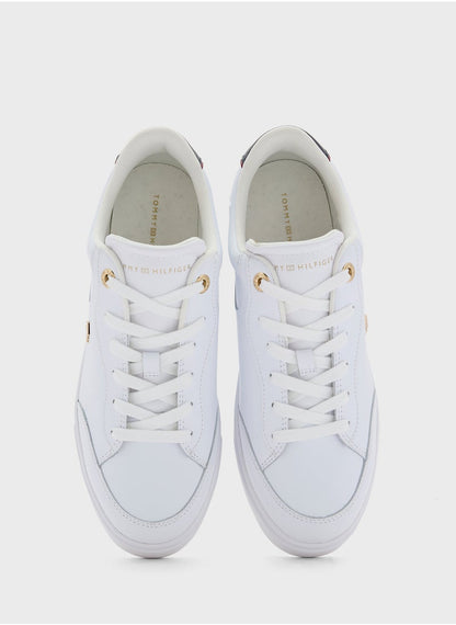 Logo Detail Lace Up Low Top Sneakers