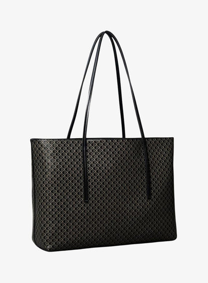 Coated Emblem Logo Tote Bag with Pouch