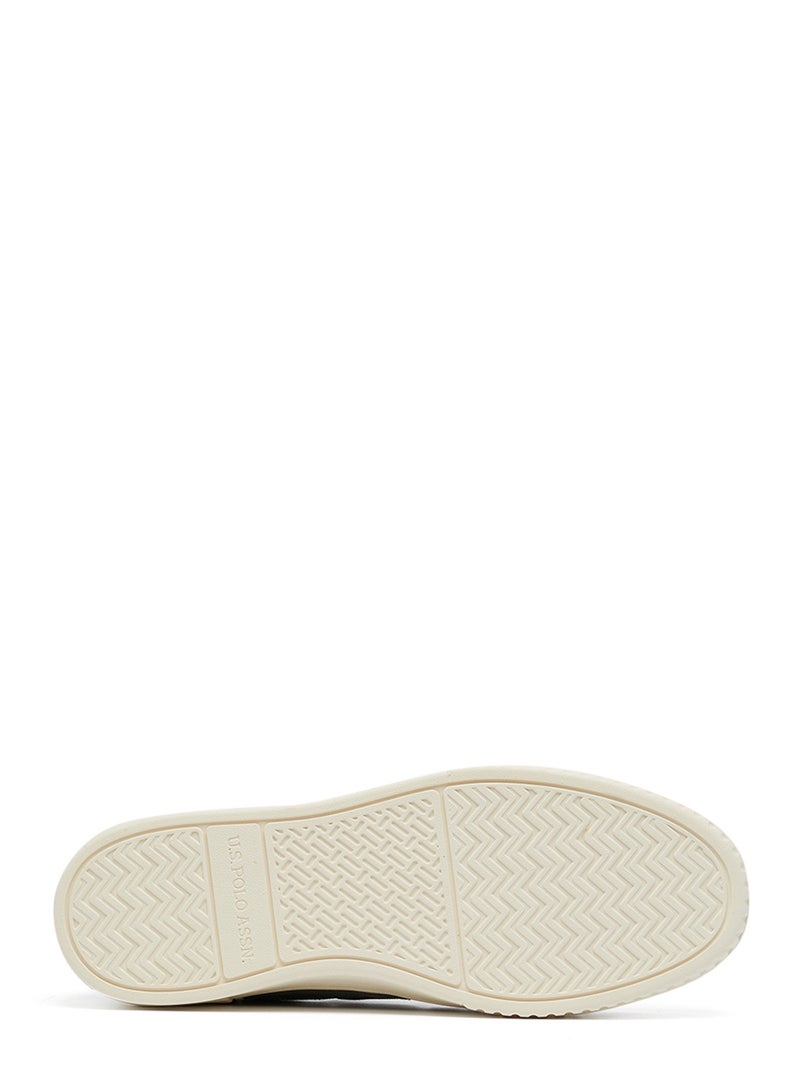 Men's Khaki Low-Top Sneakers - Lightweight Slip-On Design with Iconic Branding for a Clean Look