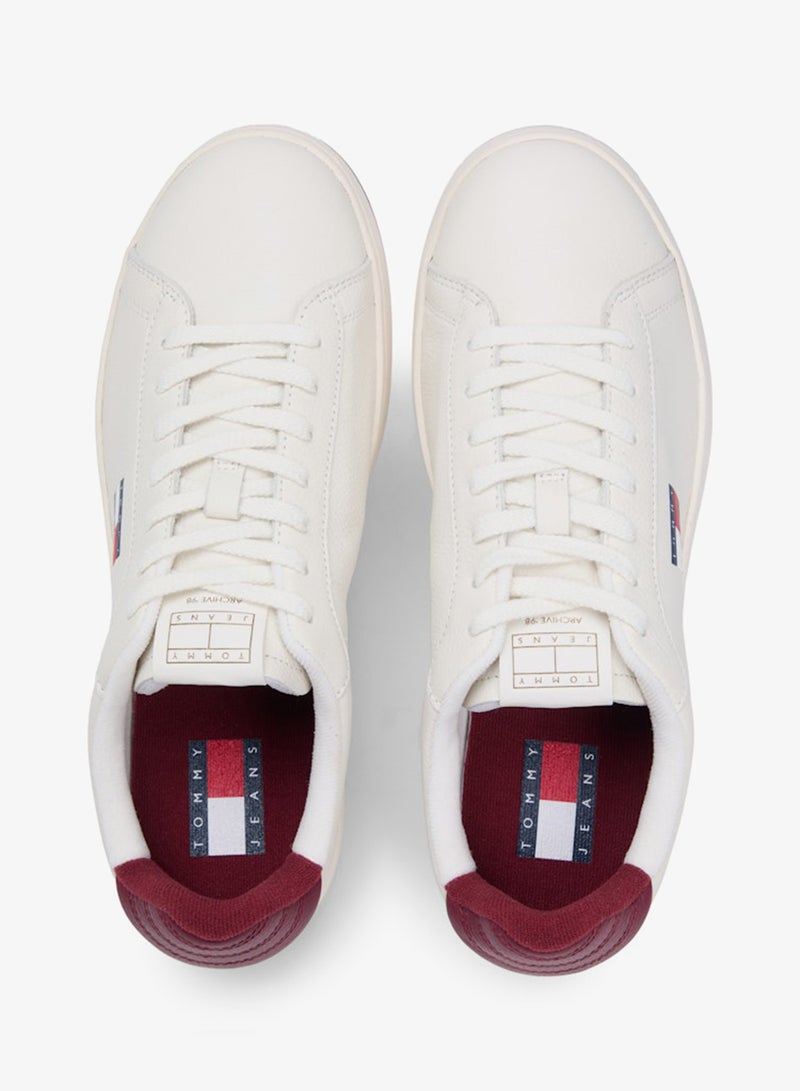 Archive Court Leather Embossed Sneakers