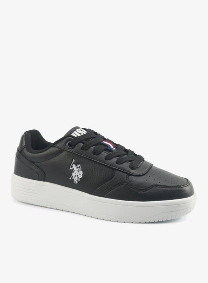 Men's Black Classic Low-Top Sneakers with Iconic Branding for a Clean Look Shoes