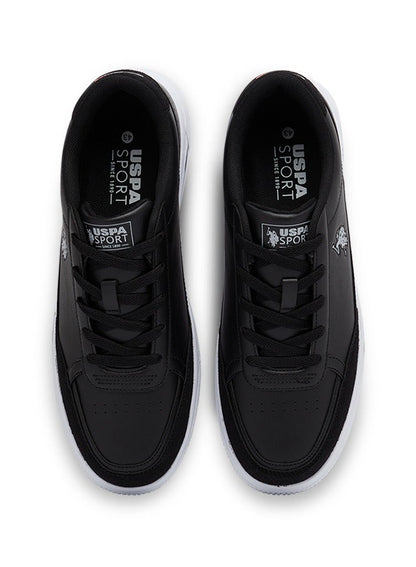 Men's Black Low-Top Sneakers - Lightweight Lace-Up Design, Comfortable for Everyday Outfits