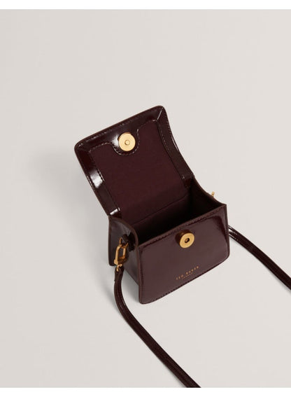 Rose Detail Square Mini Top Handle Bag