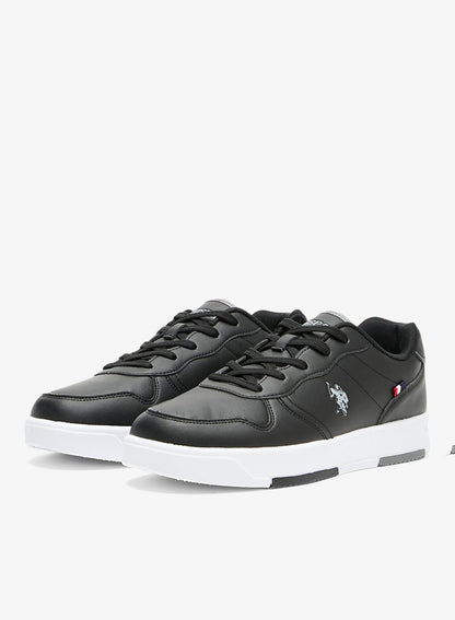Men's Black Low-Top Sneakers - Lightweight Shoes With White Sole , Comfortable Casual Shoes