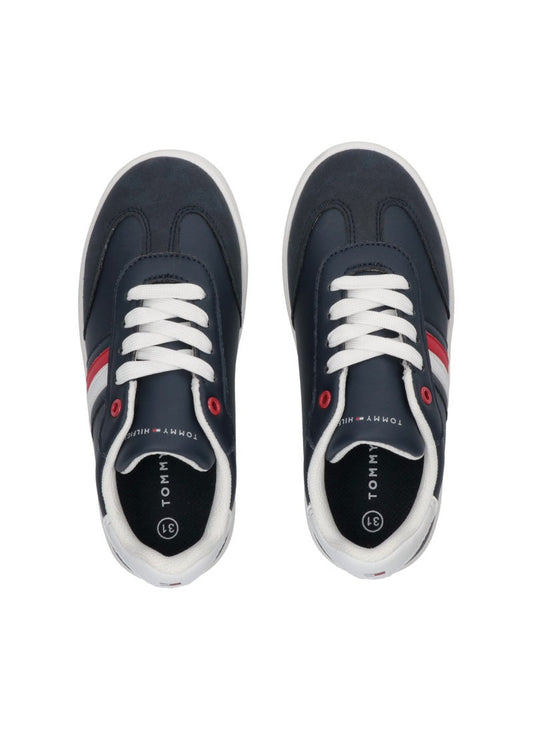 Kids Stripe Lace Up Low Top Sneakers