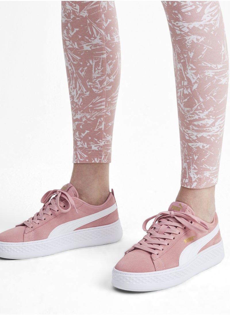 Smash Platform Womens Pink Suede Trainers