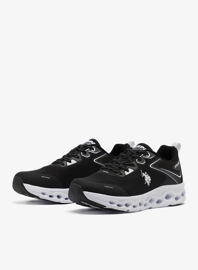 Men's Black Low-Top Sneakers - Lightweight Shoes Lace-Up Design, Comfortable for Everyday Outfits