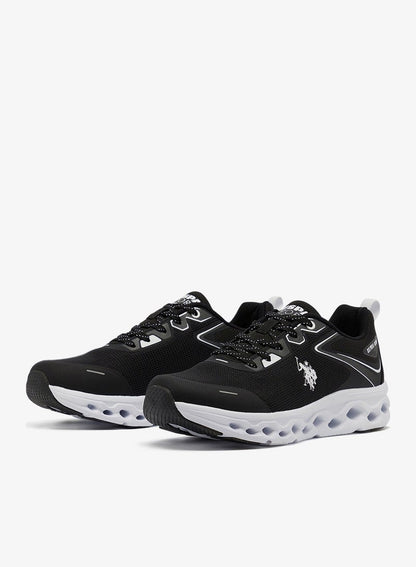 Men's Black Low-Top Sneakers - Lightweight Shoes Lace-Up Design, Comfortable for Everyday Outfits