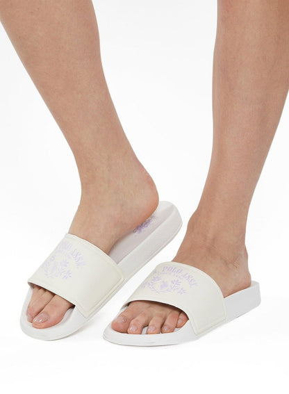 Women's White Signature Slides Shoes - Effortless Style Meets Ultimate Relaxation!
