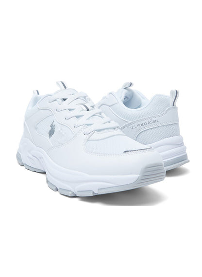 Women's Low-Top White Casual Sneakers - Lightweight Stylish Lace-Up Design with Comfort Cushioned Sole for Everyday Wear