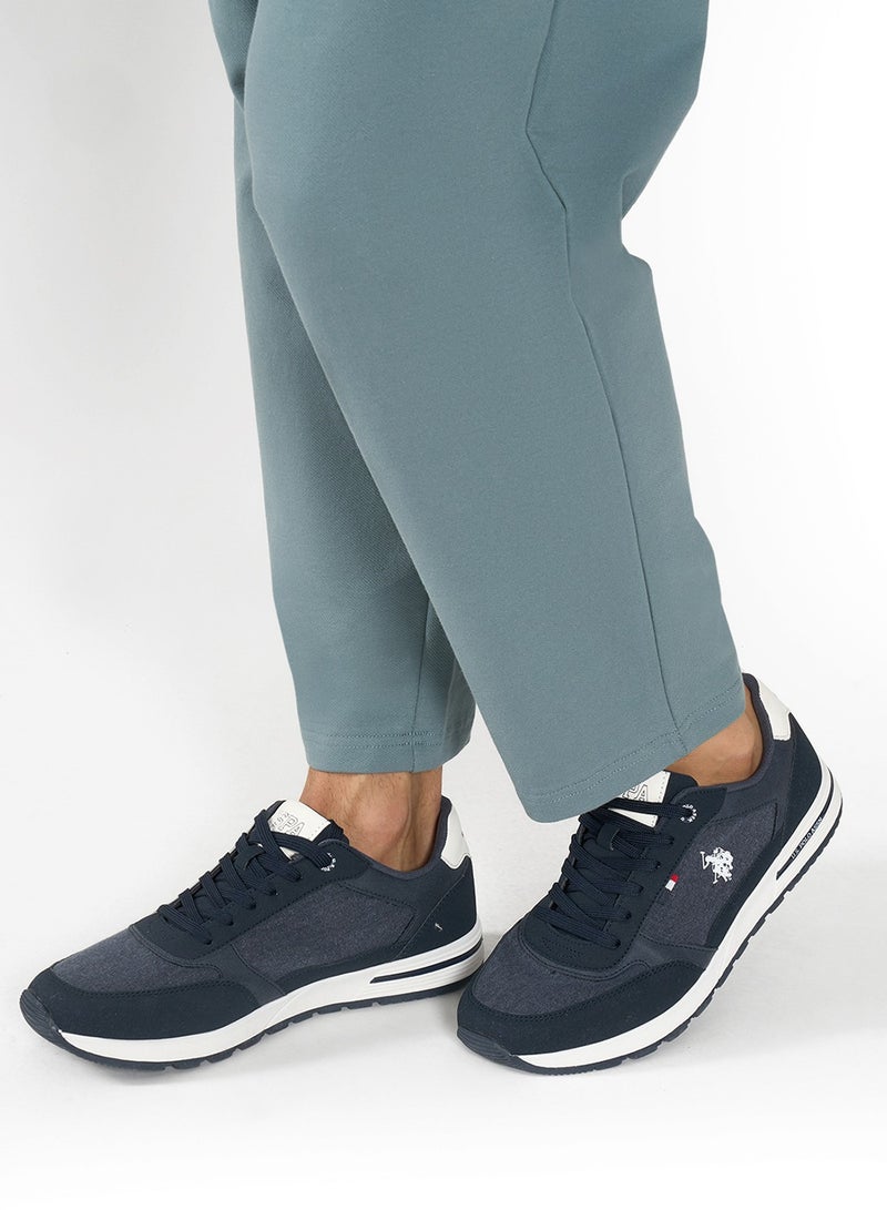 Men's Navy Low-Top Sneakers - Modern Design for All-Day Comfort