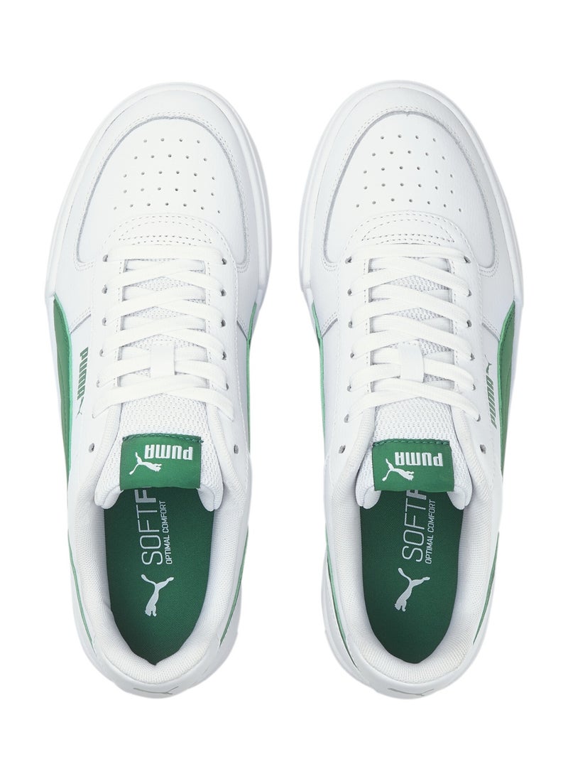 Caven Mens White Green Trainers
