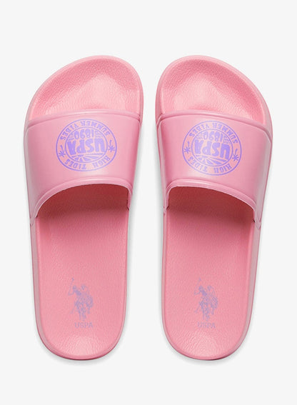 Women's Pink Slides - Stylish Perfect for Casual Outfit