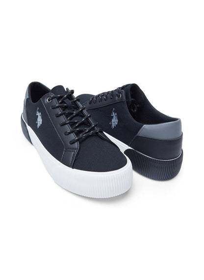 Women's Black Low-Top Sneakers - Lightweight Sporty Design, Comfortable for Casual Wear