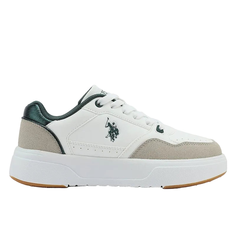Women's White Sneakers - Bold Rugged Shoes with Style and Durable Sole for Outdoor Wear